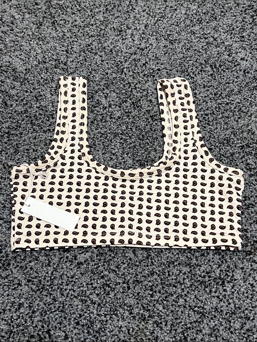 ARQ Wide Strap Bra Paisley Size Large NWT